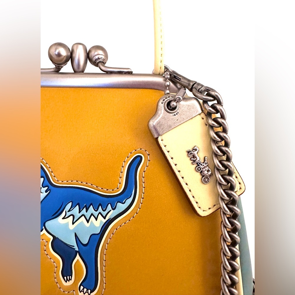 Coach 1941 Rexy Dinosaur Kisslock Frame Bag in Glovetanned Leather 🦖 RARE 🦖 - Picture 14 of 16